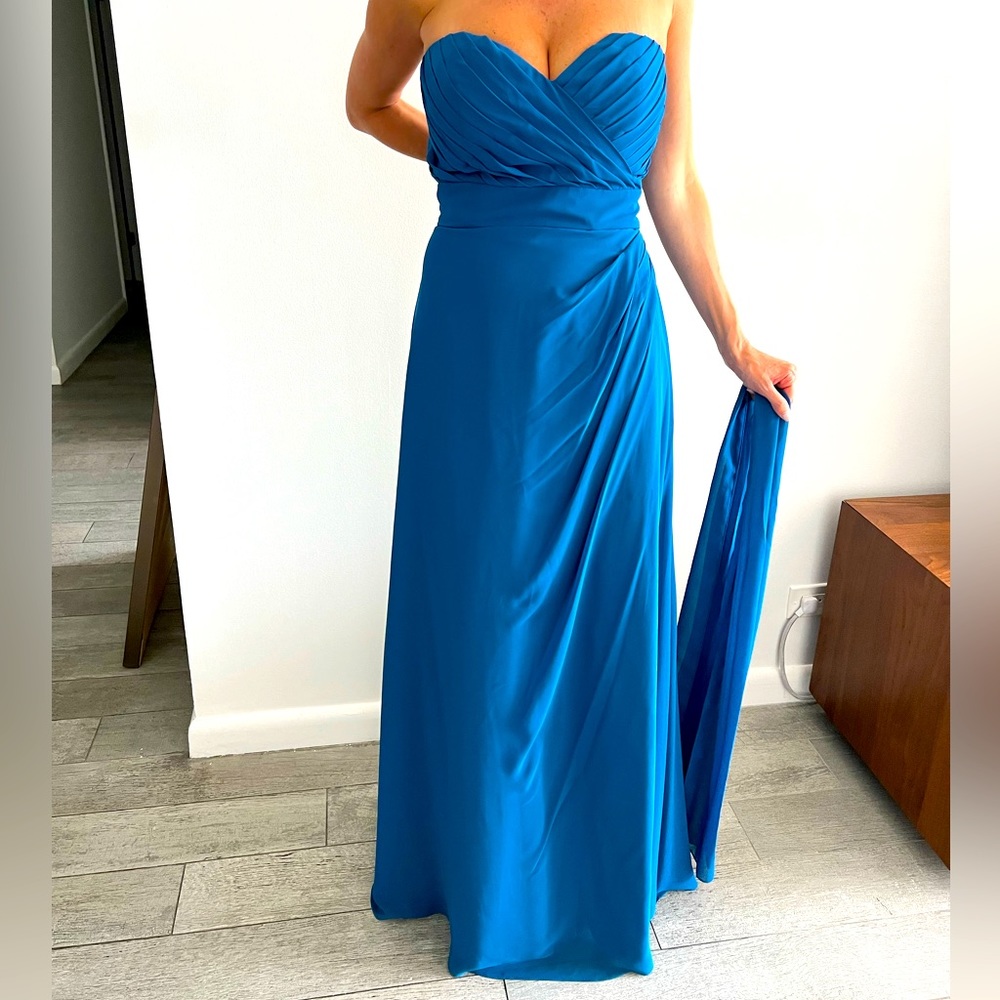 Bridesmaids strapless long dress